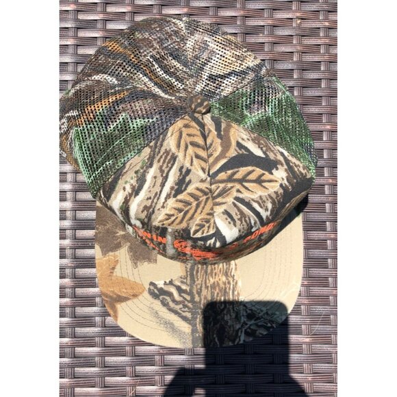 Mesh Trucker Hat Camo Mesh Twin Ponds Logo Stamped Address Adj Hunting Theme - Picture 2 of 7